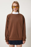 Kahverengi Şardonlu Basic Sweatshirt OW00001