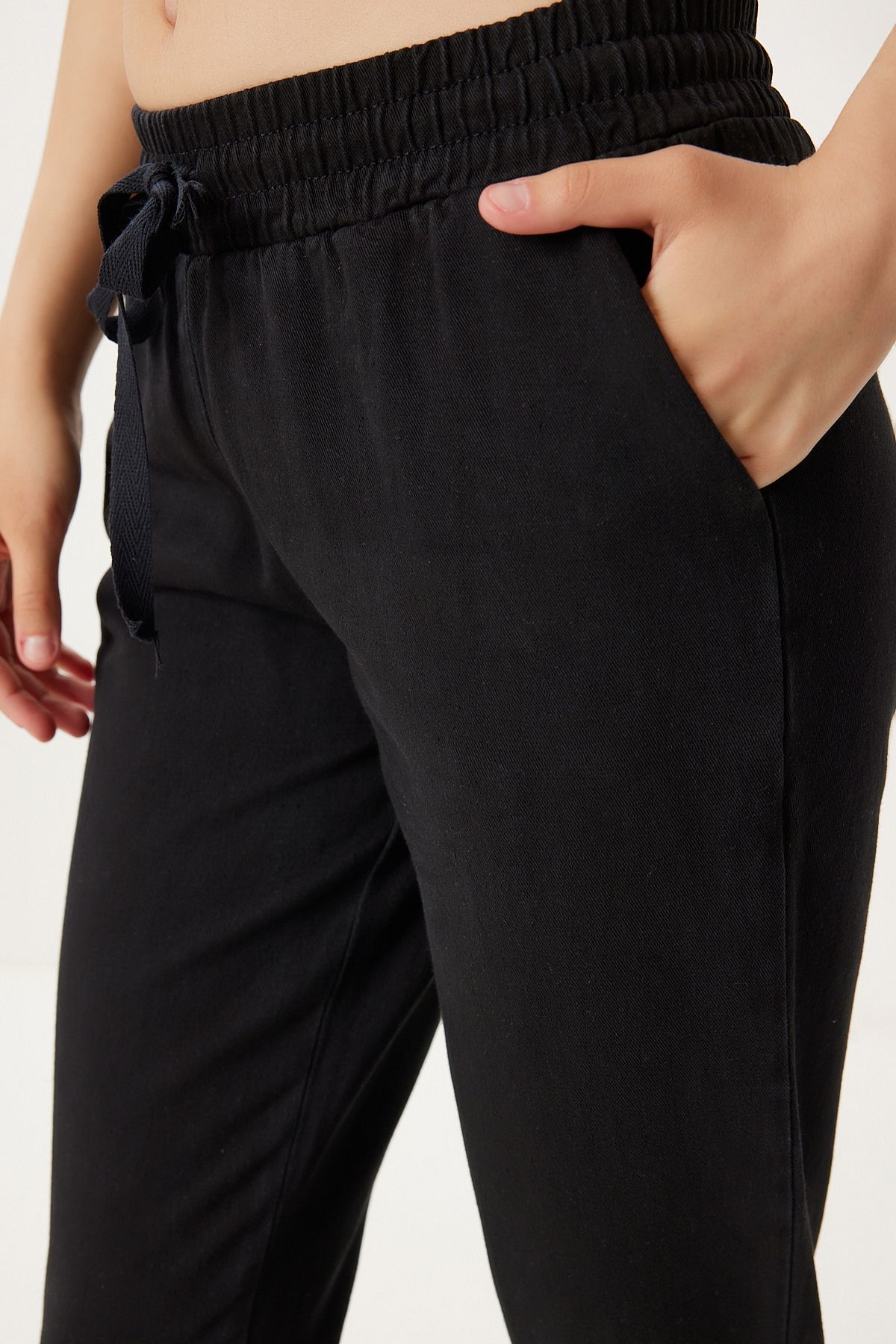 Siyah Cepli Gabardin Pantolon WF00113