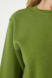 Fıstık Yeşili Şardonlu Crop Sweatshirt UB00178