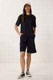 Siyah Bermuda Şort T-Shirt Takım BY00059