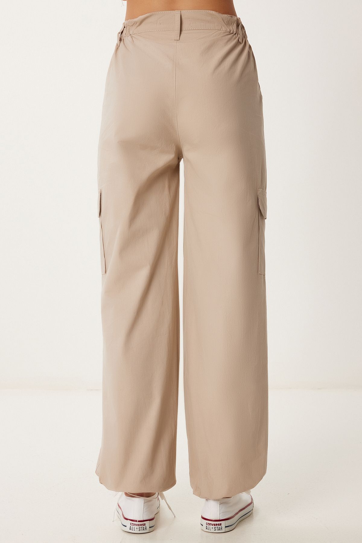 Bej Cepli Dokuma Kargo Pantolon MX00188