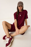 Bordo Bermuda Şort T-Shirt Takım BY00059
