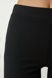 Siyah İspanyol Paça Dokuma Pantolon UB00182