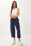 Lacivert Capri Rahat Gabardin Pantolon GP00019