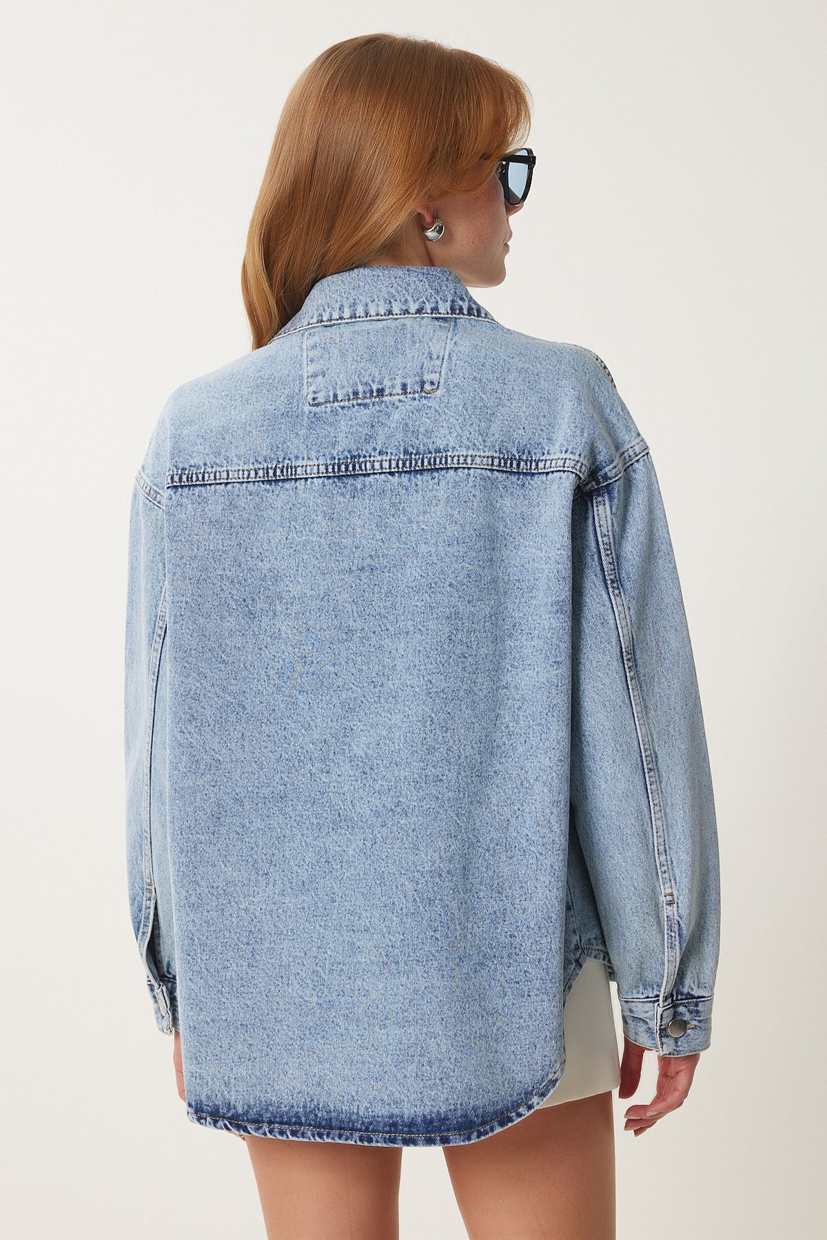 Açık Mavi Boyfriend Denim Ceket RI00008