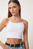 Beyaz İp Askılı Örme Büstiyer Lİ00001