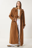 Camel Premium Oversize Kaşe Kaban FN03441