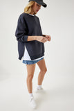 Antrasit Fermuar Detaylı Şardonlu Örme Sweatshirt UB00148
