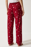 Canlı Kırmızı Desenli Yumuşak Dokulu Örme Pijama GF00002