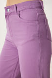 Lila Geniş Paça Cepli Gabardin Pantolon WF00123