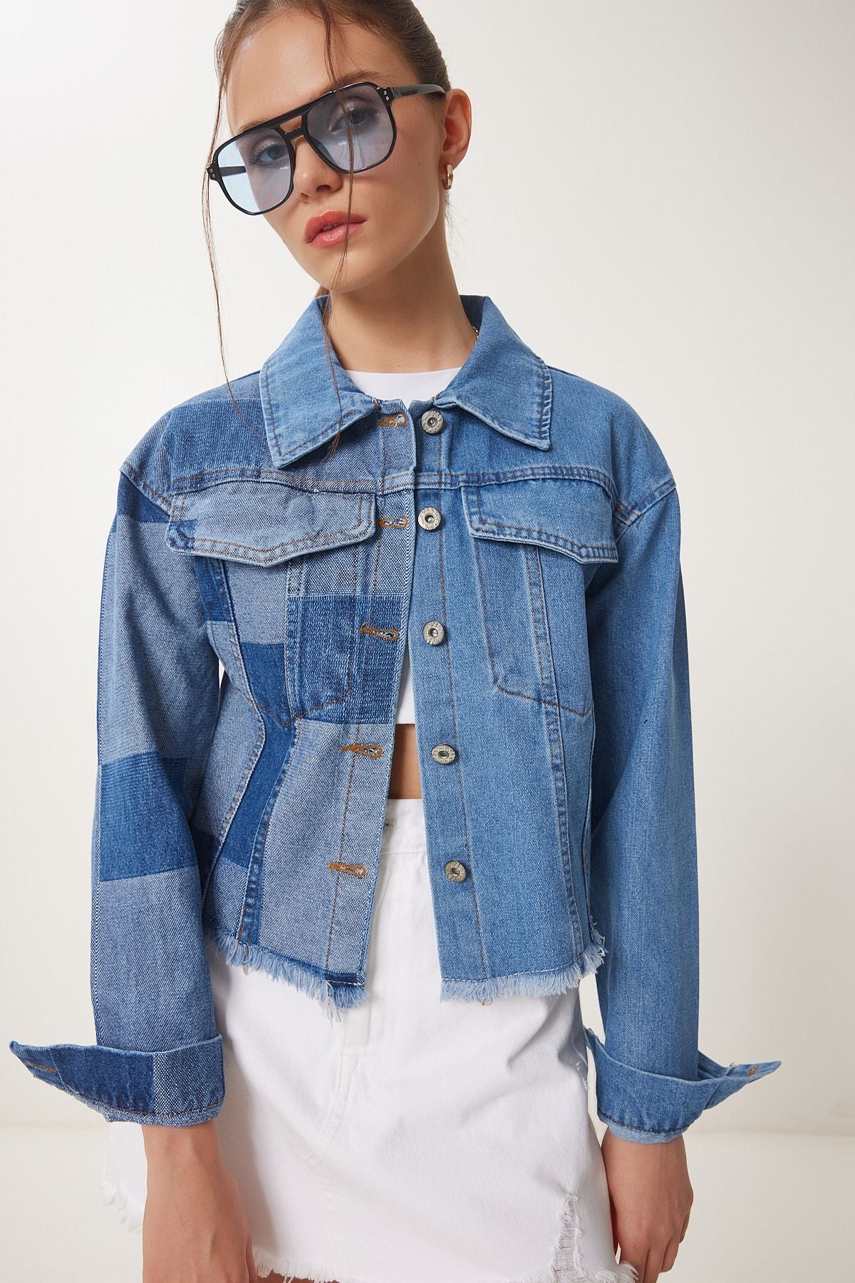 Mavi Kontrast Renkli Denim Ceket SA00034