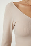 Bisküvi Bebe Mavi V Yaka 2'Li Paket Crop Bluz ub00177
