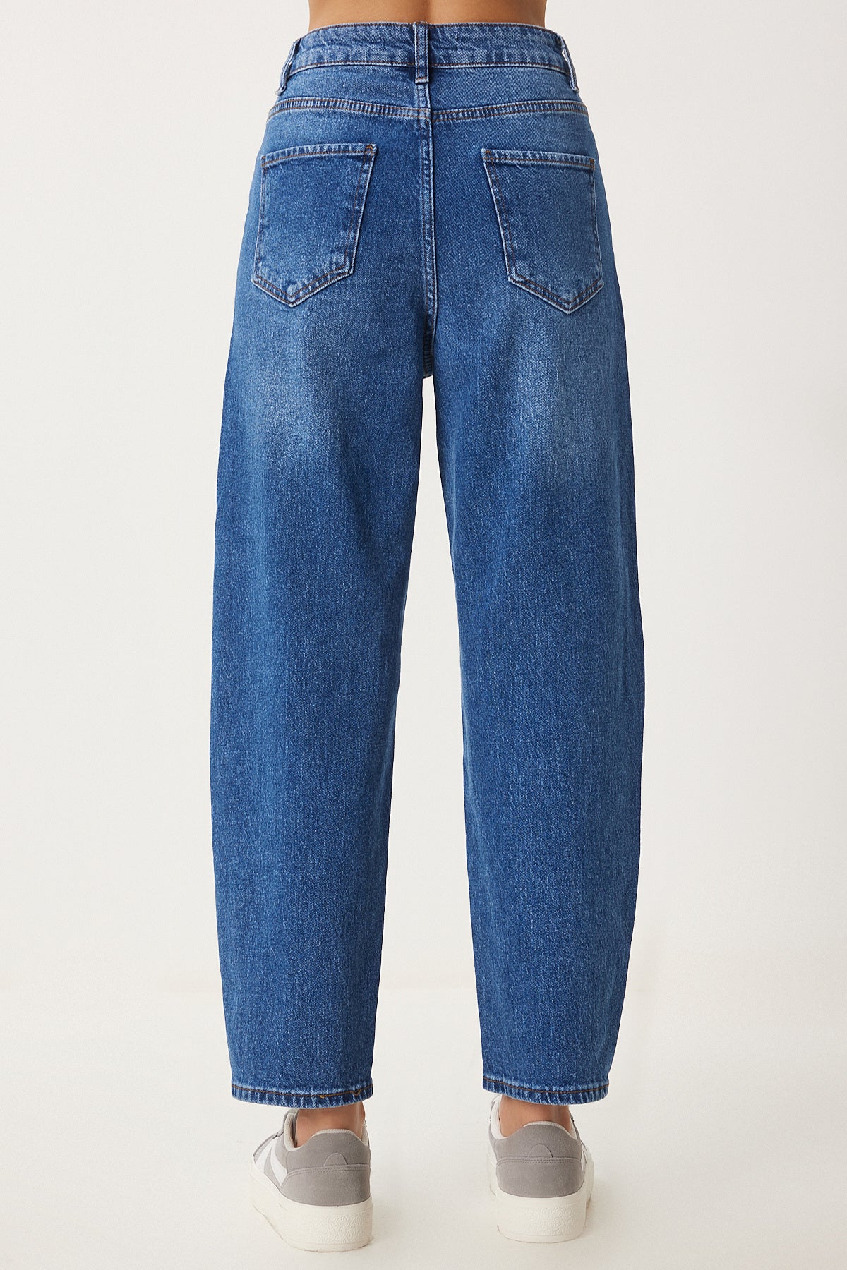 Mavi Yüksek Bel Baggy Jean UT00022