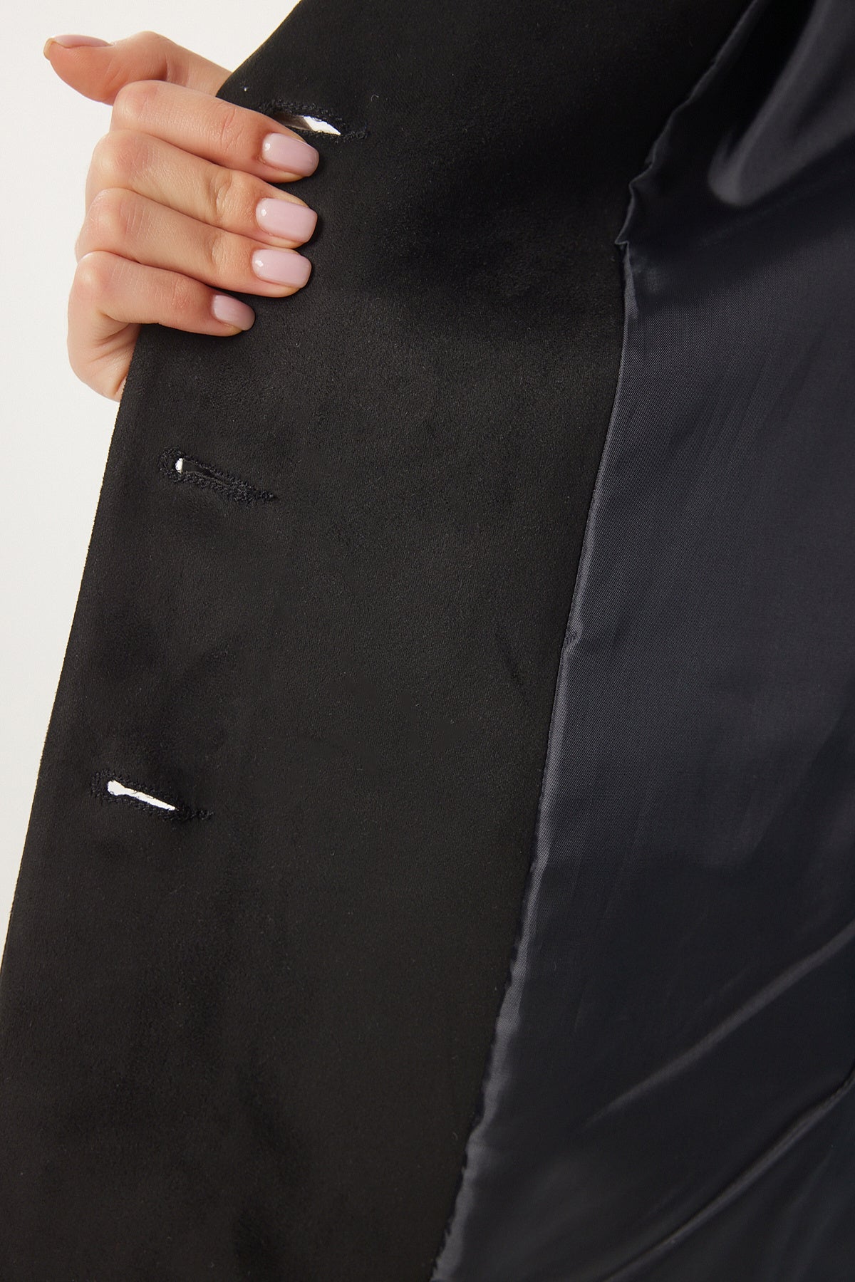 Siyah Premium Süet Blazer Ceket FN03443