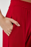Kırmızı Yüksek Bel Esnek Eşofman Pantolon BF00030