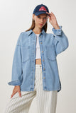 Açık Mavi Cepli Denim Ceket VC00009