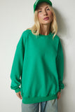 Yeşil Şardonlu Oversize Sweatshirt MC00232