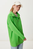 Fıstık Yeşili Fermuarlı Oversize Triko Kazak YY00263