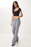 Gri Geniş Paça Denim Jean FQ00002