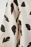 Bej Siyah Desenli Keten Viskon Kimono BH00381