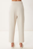 Krem Cepli Keten Şalvar Pantolon BV00164
