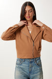 Camel Cepli Kısa Kaşe Ceket DD01372