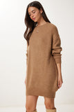 Bisküvi Oversize Uzun Basic Triko Kazak BV00099