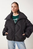 Siyah Oversize Şişme Mont RV00006
