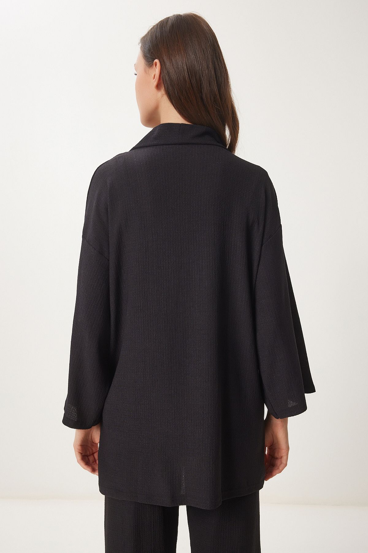 Siyah Kimono Pantolon Örme Takımı BY00050