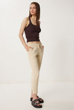 Krem Cepli Gabardin Pantolon WF00113