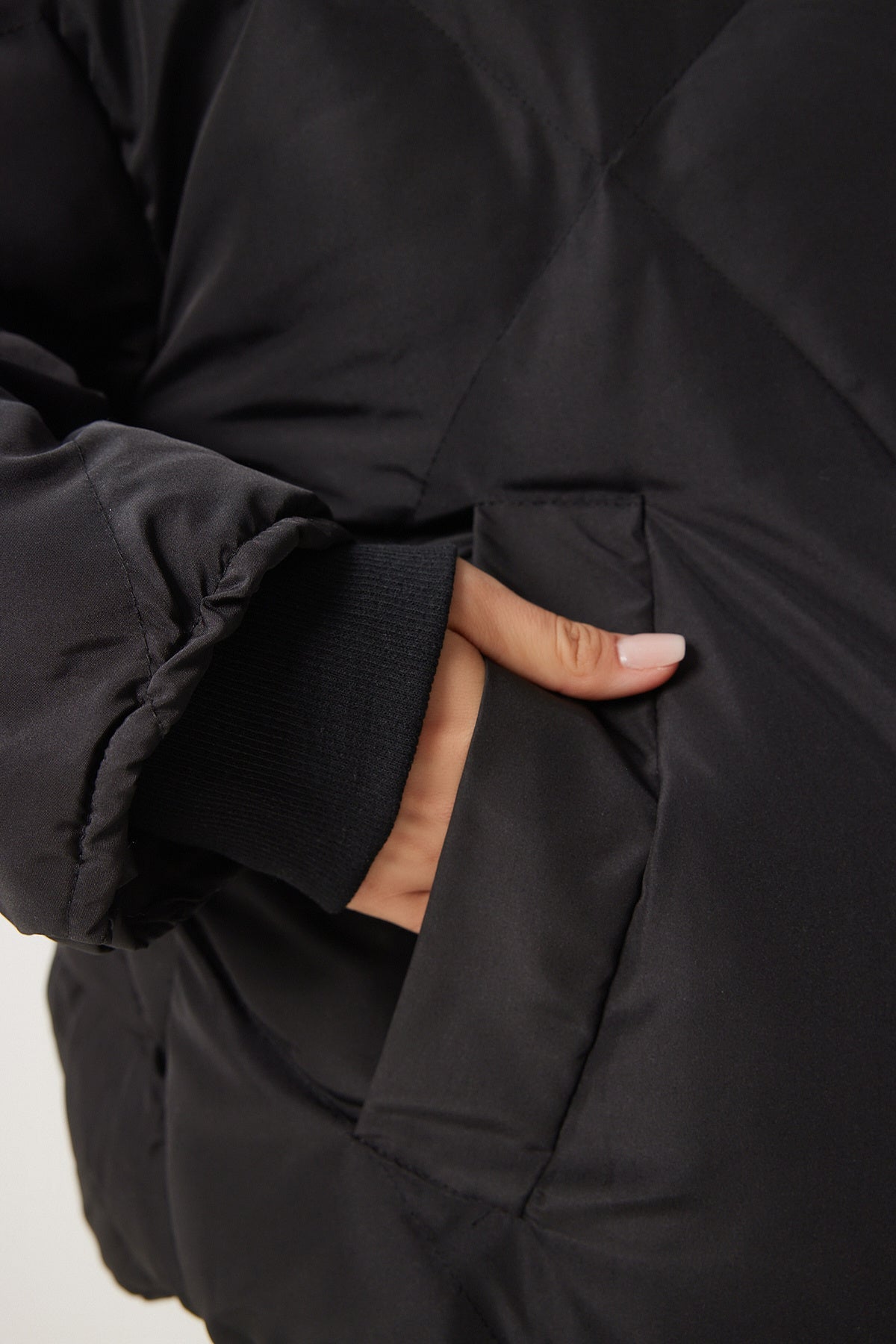 Siyah Oversize Şişme Mont RV00006