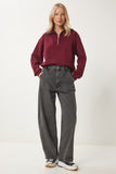 Antrasit Yıkamalı Baggy Jean OK00064