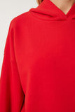 Kırmızı Kapüşonlu Şardonlu Sweatshirt OW00050