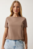 Vizon Bisiklet Yaka Basic Örme T-Shirt UB00229
