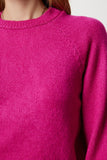 Koyu Pembe Basic Crop Triko Kazak Kİ00149