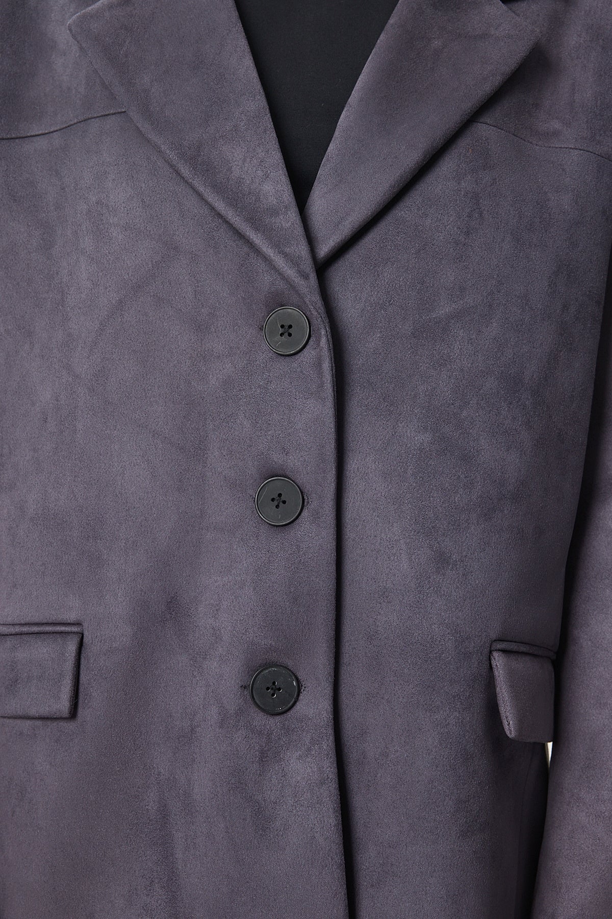 Antrasit Premium Süet Blazer Ceket FN03443