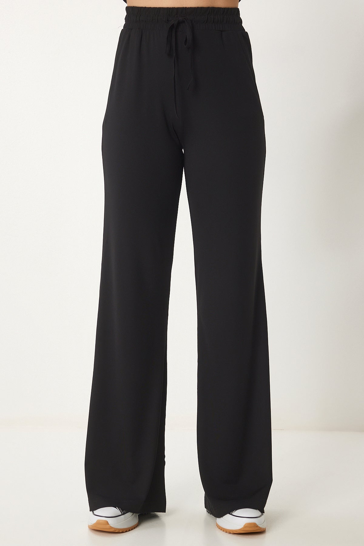 Siyah Oversize Örme T-Shirt Pantolon Takım FN03452