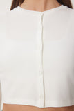 Kemik Çilek Örme Crop Bolero Hırka UB00384