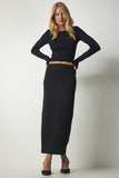 Siyah Basic Uzun Etek ub00174