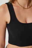 Siyah Beyaz Askılı Crop İkili Paket Örme Bluz GT00034