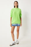 Neon Yeşil Oversize Yumuşak Triko Kazak  FN03336