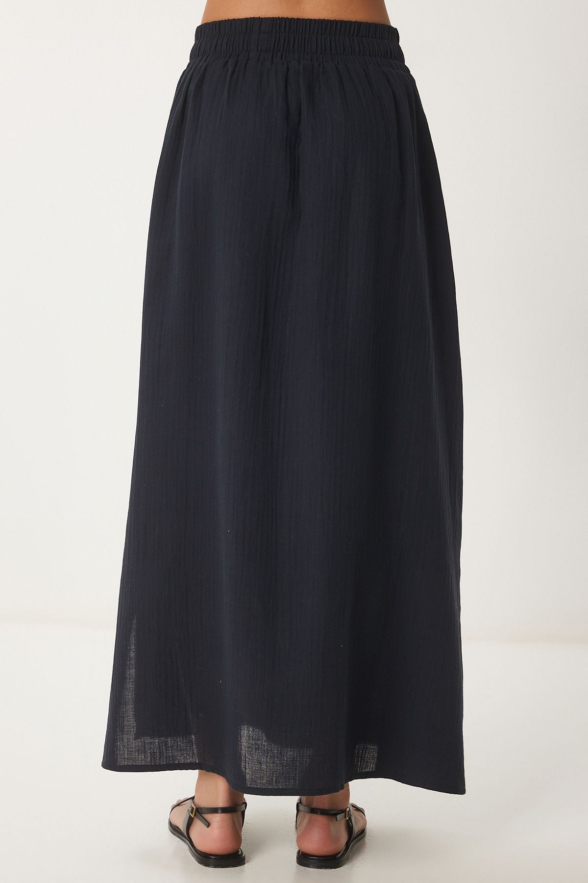 Siyah Müslin Bluz Etek Takım RV00206