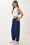 Lacivert Cepli Gabardin Şalvar Pantolon MX00205
