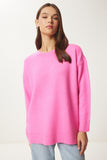 Pembe Oversize Triko Kazak PN00054