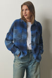 Mavi Oduncu Oversize Kaşe Gömlek Ceket TU00035