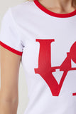 Beyaz Sloganlı Pamuklu Fit Örme T-Shirt UB00275