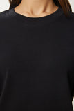 Siyah Gri Melanj 2'Li Paket Pamuklu Basic Örme T-Shirt AG00002