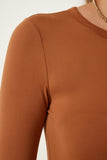 Taba Bisiklet Yaka Basic Viskon Örme Bluz RX00048