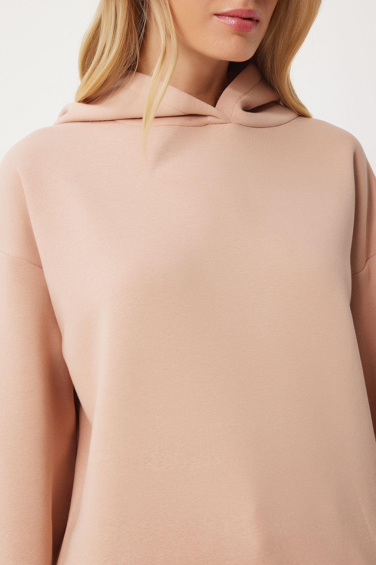 Bisküvi Kapüşonlu Şardonlu Sweatshirt OW00050