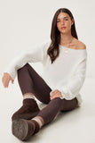 Ekru Basic Oversize Triko Kazak CR00525